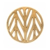 Metalsmith Patterned Metal Trivet Gold Heat Resistant Table Protector