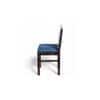 Rosslyn Sheesham Wood Dining Chair in Mahogany Finish & Navy Blue Velvet Cushion Seat