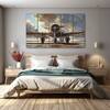 The Castle Decor Aviation Art Wall Painting Wooden Framed Digital Painting 27x48 Inch (Style 2)