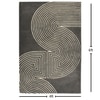 Presto Grey Geometric Hand Tufted Wool Carpet 4X6 Feet
