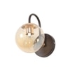 Eliante Modern Wall Lights Mild Steel, Glass & Glass Material Brown,Gold & Champaign Finish