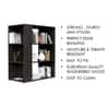 Hexa Engineered Wood Bookshelf Multipurpose Storage Rack in Flower Wenge Colour