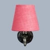 Devansh Metal Electric Wall Light in Antique Gold Colour with Pink Shade Count of 1 Light