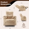 Helios Motorised Recliner Chair for Premium Soft Suede Fabric 1 Seater Chair - Beige