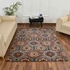 Multicolor Traditional Machine Made Polyester 6 X 9 Feet Carpet