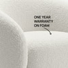 Elegantensemble Wood 1 Seater With Upholstery Non Storage Sofa In White Colour