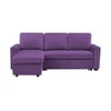 Noah Pull Out Sofa cum Bed in Purple Colour