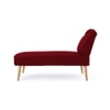 Recame Fabric Chaise Lounger in Maroon Colour