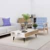 Hexa Engineered Wood Coffee Table With Metal Legs In Satvario