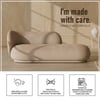 Eliteelegance Wood 2 Seater With Upholstery Non Storage Sofa In Beige Colour