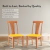 Fabio Dining Chair Set Of 2 In Colour Matty Yellow And Finish Amber Walnut