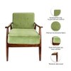 Armari Solid Wood Arm Chair in Green Color