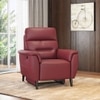 Maurice Leather Recliner in Maroon Colour