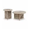 Drift Marble Coffee Table In Creem Finish