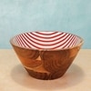 Ireka Home Ripple Acacia Wood Bowl with Enamel – Serving Bowl