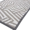 Jaipur Rugs Soft Tiger Pictorial Wool Polyester Dhurrie Rug White 6x9 ft in Medium Grey