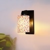 Devansh Solid Wood Electric Wall Light in Brown Colour with Multi Shade Count of 1 Light