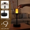 Iconic Pillar Table Lamp in Black Base And Clear Glass Shade