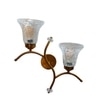 Devansh Metal Electric Wall Light in Gold Colour with Clear Shade Count of 2 Lights