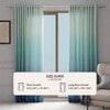 Stoa Paris Sheer Ombre Printed Long Door Curtain, Aesthetic Curtain with  Light Filtering Balcony,  Set of 1 Parda, DawnÆs Dream - Teal
