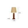 TallBoy Wooden Table Lamp with Brown Base and Premium White Fabric Lampshade