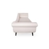 Kabera Velvet Chaise Lounger in Cream Colour