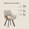 Atlas Crest Storage Solid Wood Dining Table With 4 Casey Swivel Chairs (Finish : Danish Walnut, Chair Colour : Dual Tone)