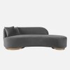Maddox Velvet 3 Seater Sofa in Grey Colour
