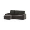 Apollo Sofa (Colour : Smoke, Cushion : Hard, Back Type : High Back, Seating Capacity : Left Aligned 2 Seater + Left Aligned Chaise + Ottoman)