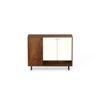 Prorage Engineered Wood Dual Tone 3 Doors Shoe Rack Cabinet Slipper Footwear Stand Organizer with Knobs and One Open Shelve Design Up to 12 Pairs for Home (Brown Maple & White)