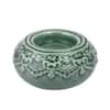 Green Antique Designed Round Candle Holder in Green Colour