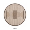 Handmade Round Wool Rug Modern Minimalist Beige 4 Feet Carpet
