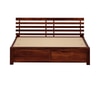 Penta Solid Wood King Size Non Storage Bed In Honey Oak Finish