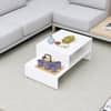 Hexa Engineered Wood Modern Center Table For Living Room In Frosty White
