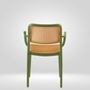 Kepler Brooks Zen Cafeteria Dining Chair With Arms in Green Colour