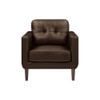 Shlok PU Leather Accent Chair- Brown