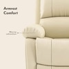 Lebowski Leatherette One Seater Manual Recliner in Ancient Ivory Cream Colour