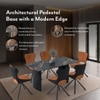 Rosen 6 Seater Ceramic Dining Table Black Finish