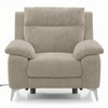 Emila Fabric One Seater Motorized Recliner in Fossil Weave Colour