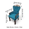 Arista Sheesham Wood Lounge Chair In Turquoise Sea Velvet Upholstery
