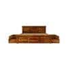 Stainfleld Sheesham Wood Queen Size Bed Drawer Storage Honey OakOak Finish (60 x 78 inches)