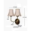 Devansh Dual Gold Metal  Wallmounted Lamp With Beige Jute  Shade