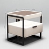 Casa Metal Side Table in Cream Colour