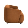 Morgen Boucle Fabric 1 Seater Sofa In Orange