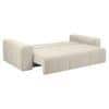 Riyab 3 Seater Fold Out Sofa Cum Bed In Cream Colour