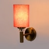 Devansh Metal Electric Wall Light in Gold Colour with Orange Shade Count of 1 Light