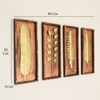 MDF Abstract Metal Wall Decor in Gold Set of 4