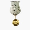 Devansh Metal Electric Wall Light in Gold Colour with Multicolor Shade Count of 1 Light