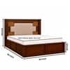 Nayra Solid Wood Comfort Queen Bed Box Storage Provincial Teak Finish Mattress 60 x 78 Inches