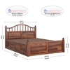 Syan Solid Wood King  Size Upholstered Bed With Hydraulic Storage (Honey Oak Finish)